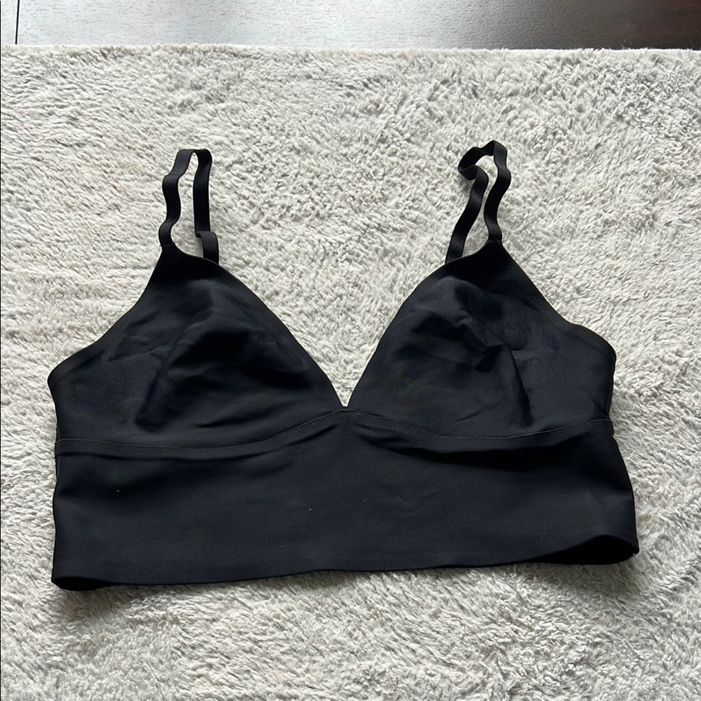 Black Gilly Hicks Bralette with Adjustable Straps. Size: Medium